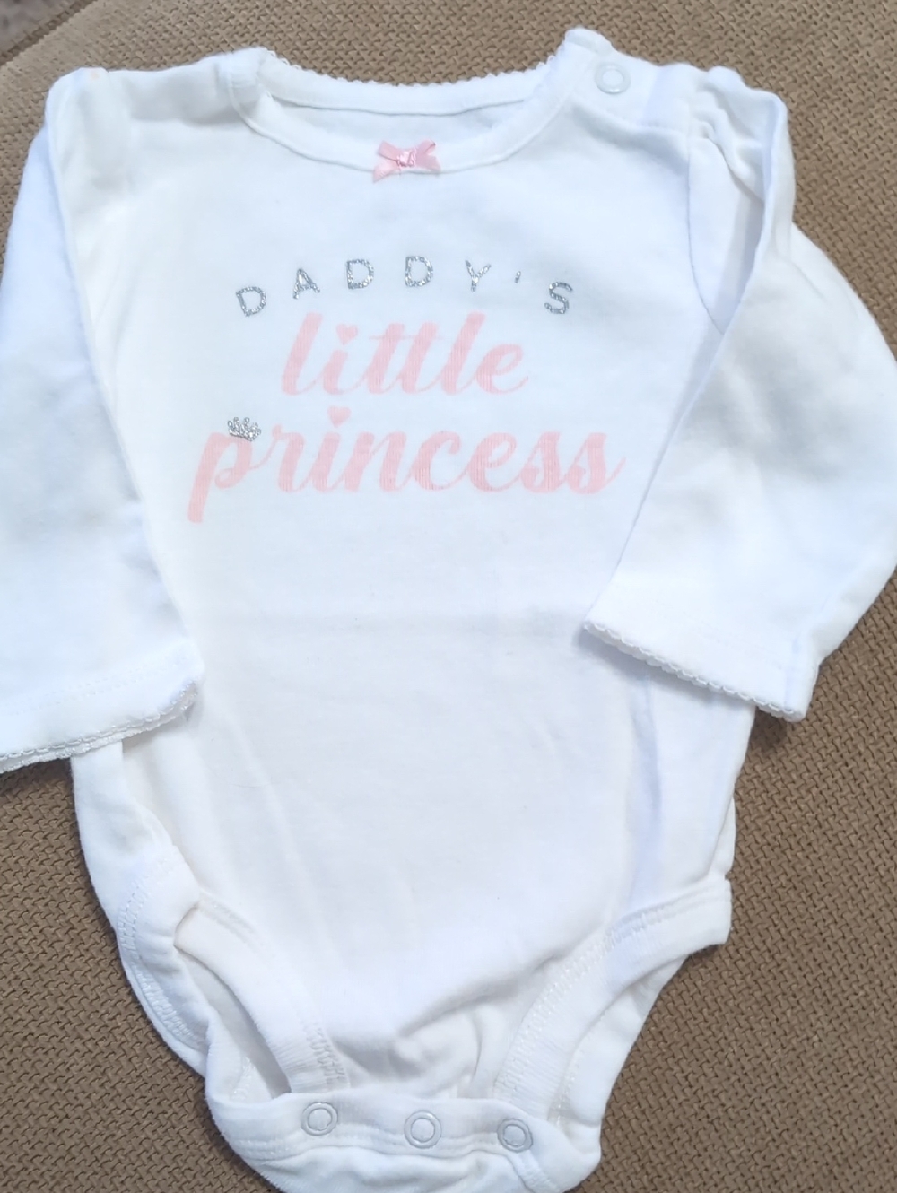 Carter's White One-Piece with Pink 'Little Princess' Lettering